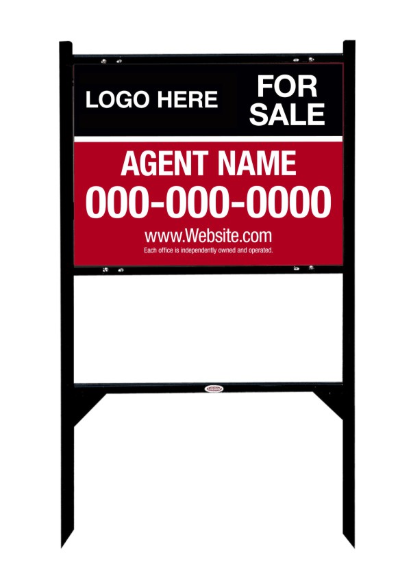 Black angle iron frame and sign panel unit, 24 GA steel 18h x 24w