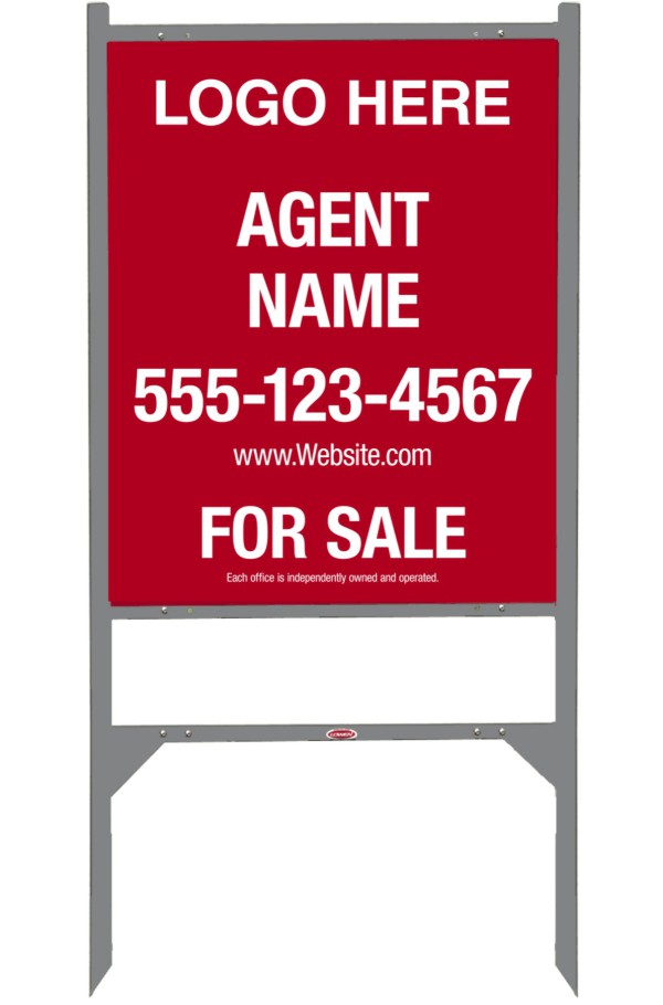 gray Angle Iron Frame and sign panel unit , 24 GA steel 30h x 24w