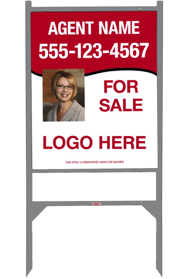 Gray angle iron frame and photo sign panel unit, 24 GA steel 30h x 24w