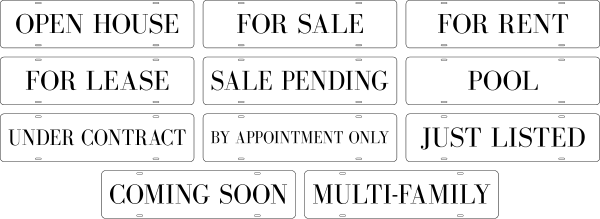 Message Sign Riders, 6h x 24w, Steel