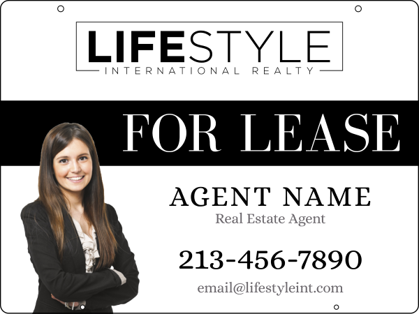 Agent Cut Out Photo Hanging Sign Panel, 18h x 24, .063 Aluminum