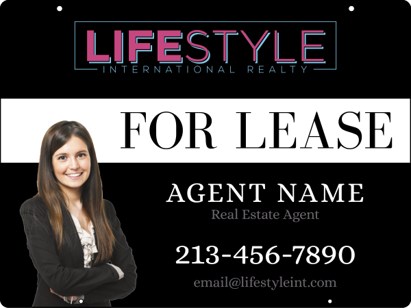 Agent Cut Out Photo Hanging Sign Panel, 18h x 24w, Steel