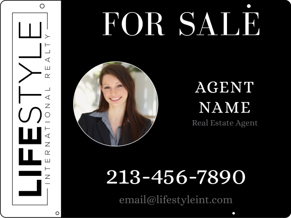 Agent Photo Hanging Sign Panel, 18h x 24w, Steel