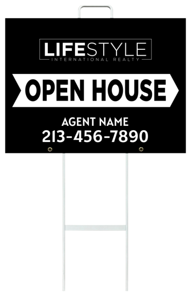 Grab and Go Agent Photo Open House Sign Panel Unit, 18h x 24w, 4mm Corrugated