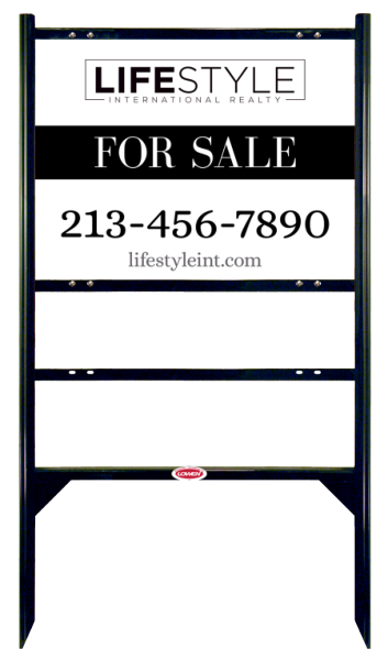 Angle Iron Frame with One Rider Insert and Office Sign Panel Unit, 18h x 24w