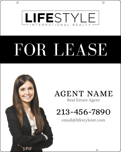 Agent Cut Out Photo Hanging Sign Panel, 30h x 24, .063 Aluminum