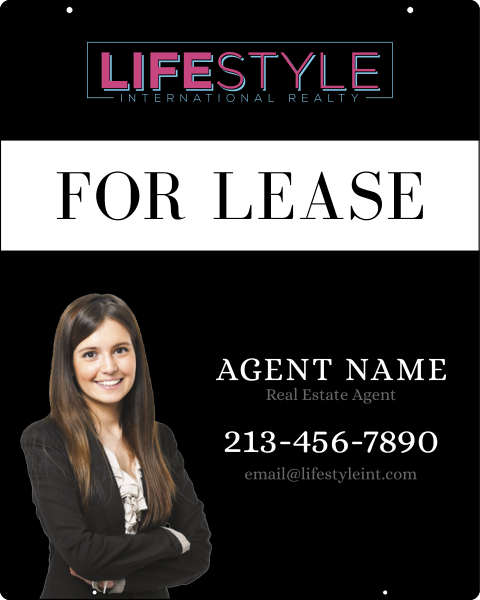 Agent Cut Out Photo Hanging Sign Panel, 30h x 24w, Steel