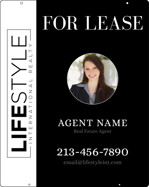 Agent Photo Hanging Sign Panel, 30h x 24, .063 Aluminum