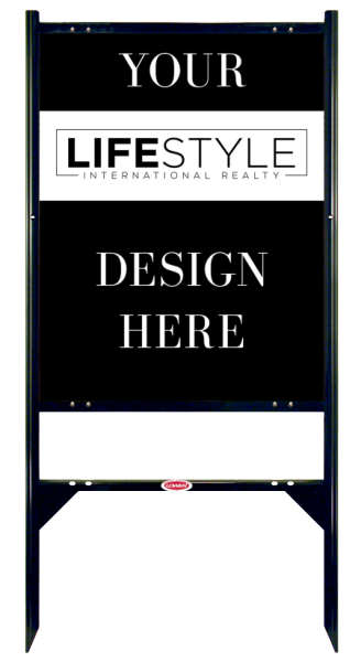 Angle Iron Frame with One Rider Insert and Sign Panel Unit, 30h x 24w, Steel