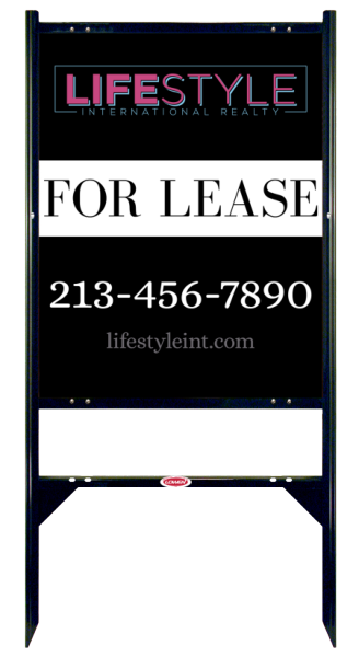 Angle Iron Frame and Office Sign Unit w One Rider Inserts, 30h x 24w, .040 Aluminum