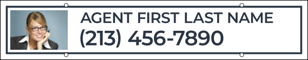 Agent Photo Hanging Sign Riders, 6h x 30w, 4mm corrugated plastic