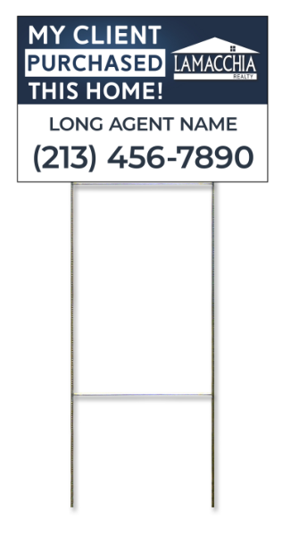 Wire Stake and Agent Name Panel Unit, 12h x 18w, 4mm Corrugated Plastic