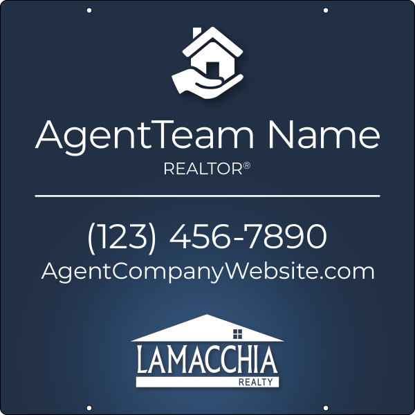 Reflective Agent Team Name w Logo Hanging Sign Panel, 30h x 30w, 3mm Aluminum Composite