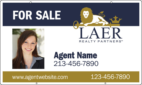 Agent Photo Hanging Sign Panel, 18h x 30w, Steel