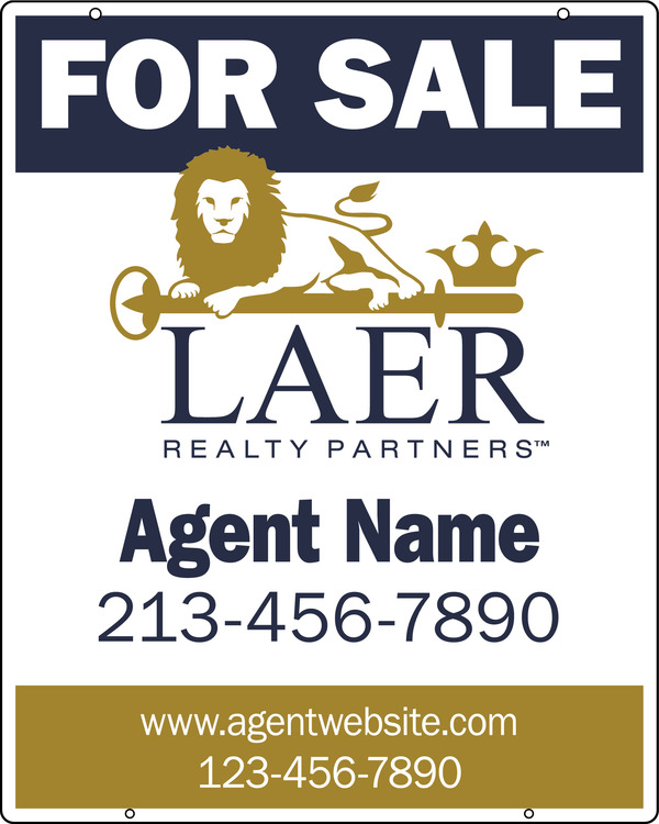 Agent Hanging Sign Panel, 30h x 24w, Steel