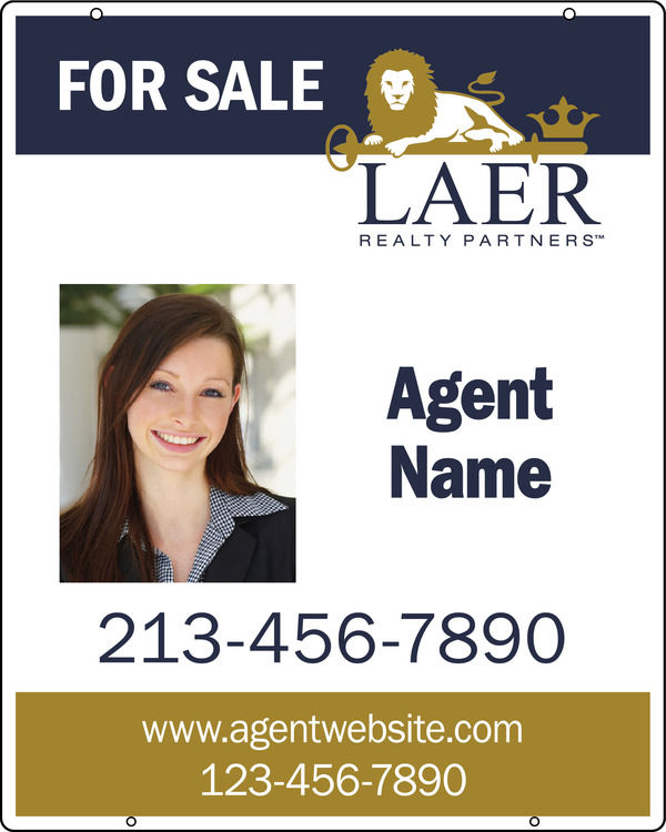 Agent Photo Hanging Sign Panel, 30h x 24w, Steel