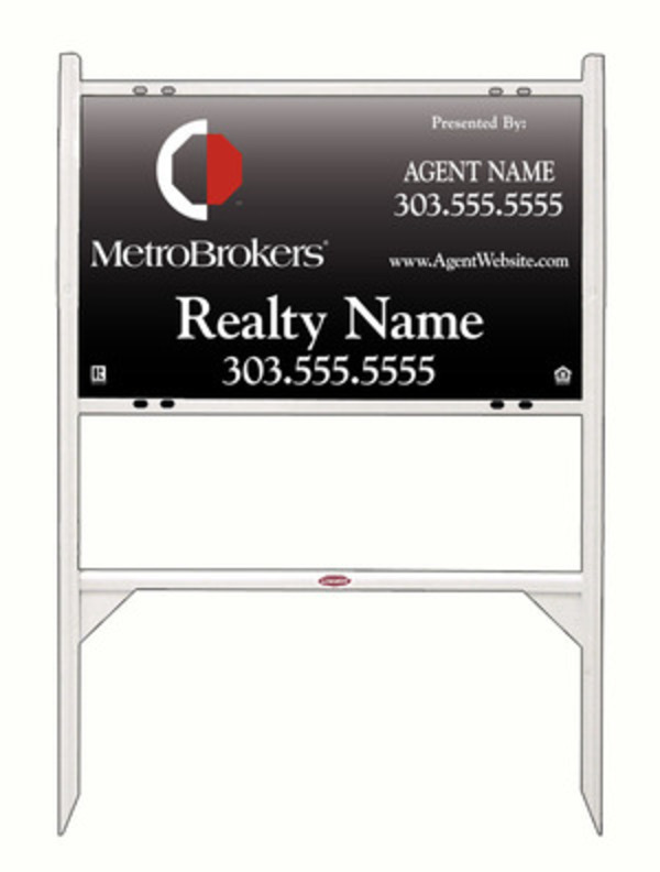 White Angle Iron Sign Unit, 18h x 30w