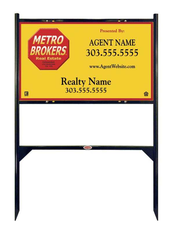 Black Angle Iron Sign Unit, 18h x 30w