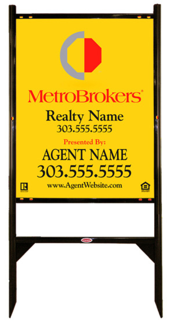 Black Angle Iron Sign Unit, 30h x 24w