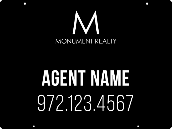 Reflective Hanging Agent Name Sign Panel, 18h x 24w, Steel