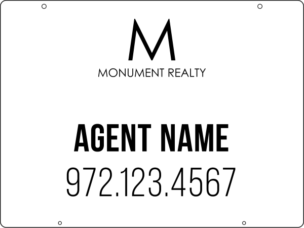 Hanging Agent Photo Sign Panel, 18h x 24w, Steel