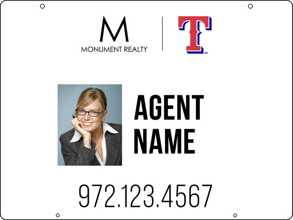 Hanging Agent Photo Sign Panel, 18h x 24w, Steel