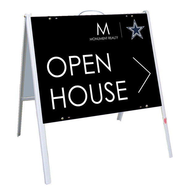 Angle Iron Frame and Open House w Star Sign Panel Unit, 18h x 24w, Poly