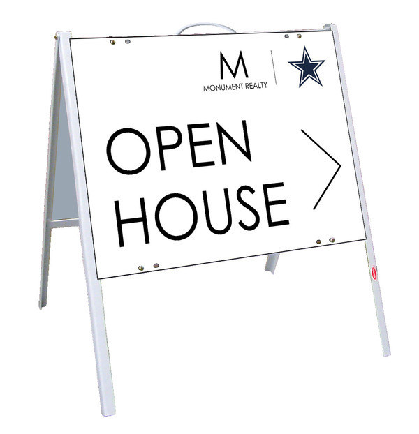 Angle Iron Frame and Open House w Star Sign Panel Unit, 18h x 24w, Poly