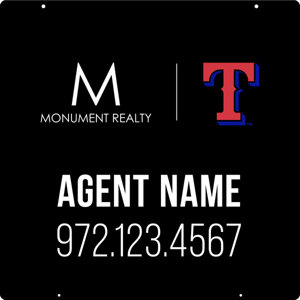 Hanging Agent Name Sign Panel, 24h x 24w, Steel