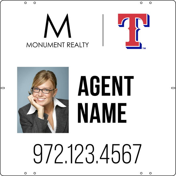 Agent Photo Sign Panel, 24h x 24w, Steel