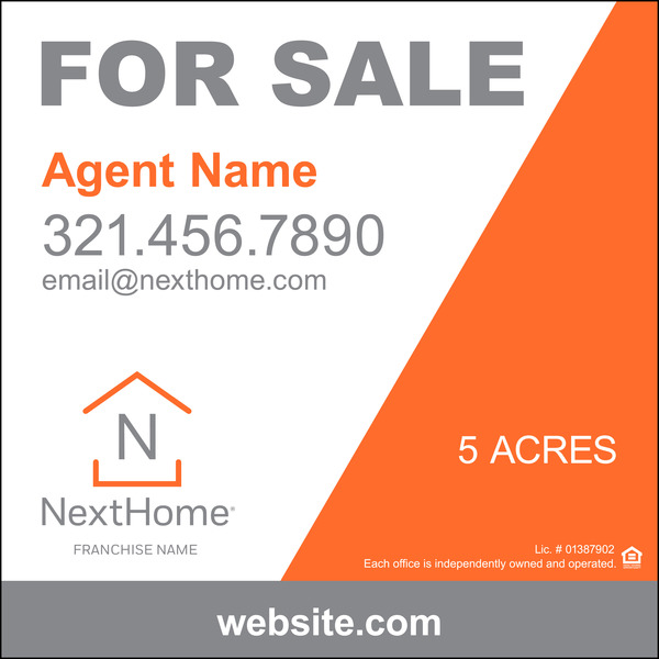 Commercial Agent Panel (SF), 48h x 48w, 3mm Aluminum Composite