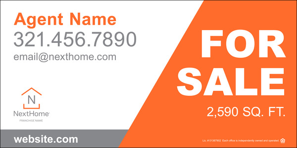 Commercial Agent Sign Panel (DF), 48h x 96w, 6mm Alumalite