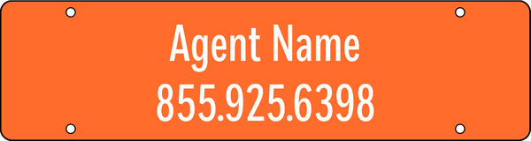 Agent Sign Rider, 6h x 22w, PVC