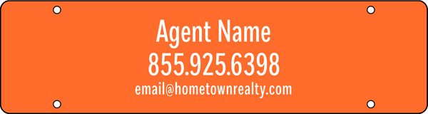 Agent Sign Rider, 6h x 22w, 3mm Aluminum Composite