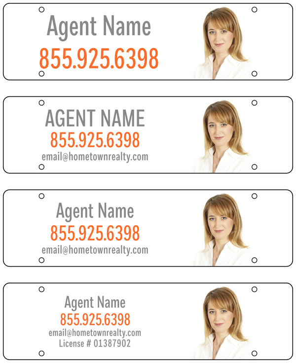 Agent Photo Sign Rider, 6h x 22w, 3mm Aluminum Composite
