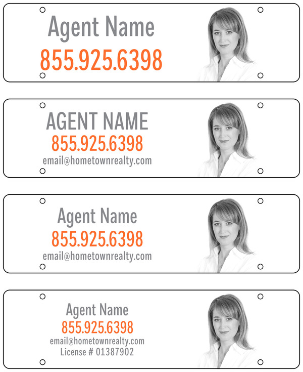 Agent Photo Sign Rider, 6h x 22w, 3mm Aluminum Composite