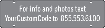 Reflective For Info and Photos Text Sign Rider, 6h x 22w, PVC