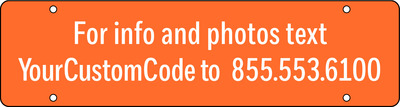 For Info and Photos Text Sign Rider, 6h x 22w, 3mm Aluminum Composite