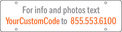Reflective For Info and Photos Text Sign Rider, 6h x 22w, 3mm Aluminum Composite