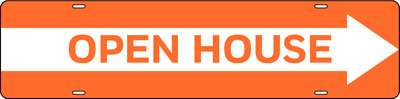 Open House Message Sign Rider, 6h x 24w, Steel