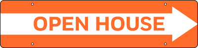 Open House Message Sign Rider, 6h x 24w, 3mm Aluminum Composite
