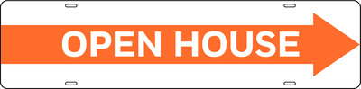 Open House Message Sign Rider, 6h x 24w, Steel