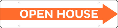 Open House Message Sign Rider, 6h x 24w, PVC