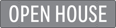 Open House Message Sign Rider, 6h x 24w, 3mm Aluminum Composite