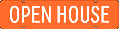 Open House Message Sign Rider, 6h x 24w, Steel
