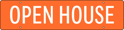 Open House Message Sign Rider, 6h x 24w, 3mm Aluminum Composite