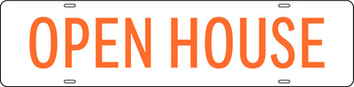 Open House Message Sign Rider, 6h x 24w, Steel