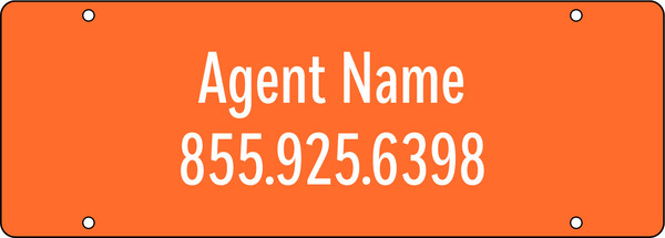 Reflective Agent Sign Rider, 8h x 22w, 3mm Aluminum Composite