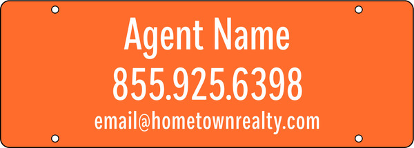 Agent Sign Rider, 8h x 22w, 3mm Aluminum Composite