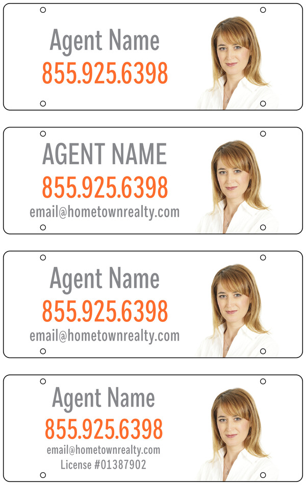Agent Photo Sign Rider, 8h x 22w, PVC